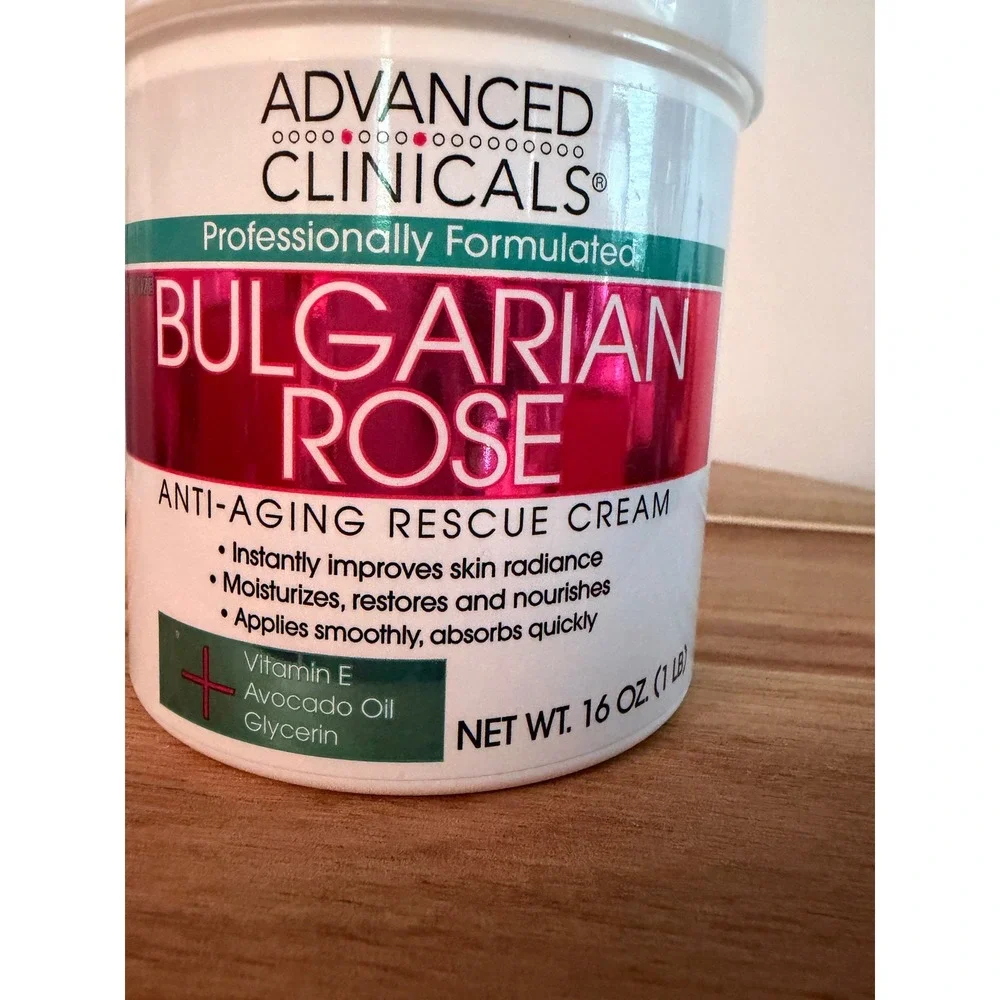 Advanced Clinicals 16 oz Bulgarian Rose Anti Aging Rescue Cream New